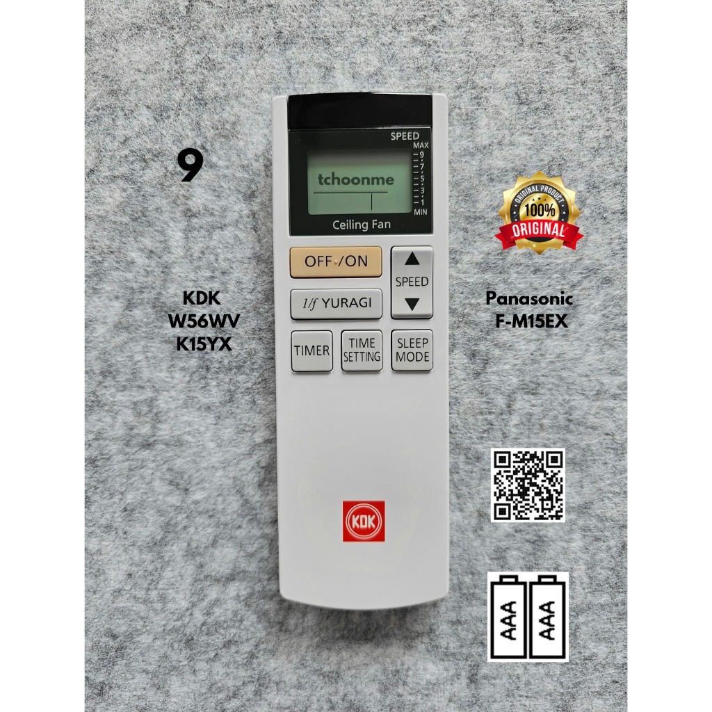 KDK Remote control for W56WV, K15YX, F-M15EX_ [9] | Shopee Singapore