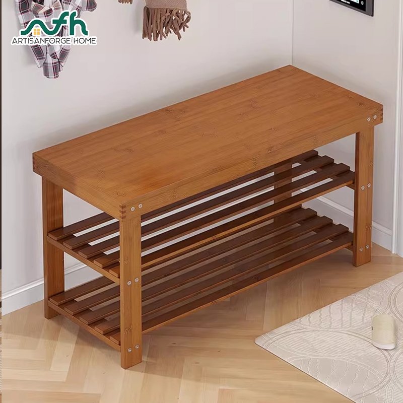 AFH Entrance door long multi-layer simple shoe changing stool can sit ...