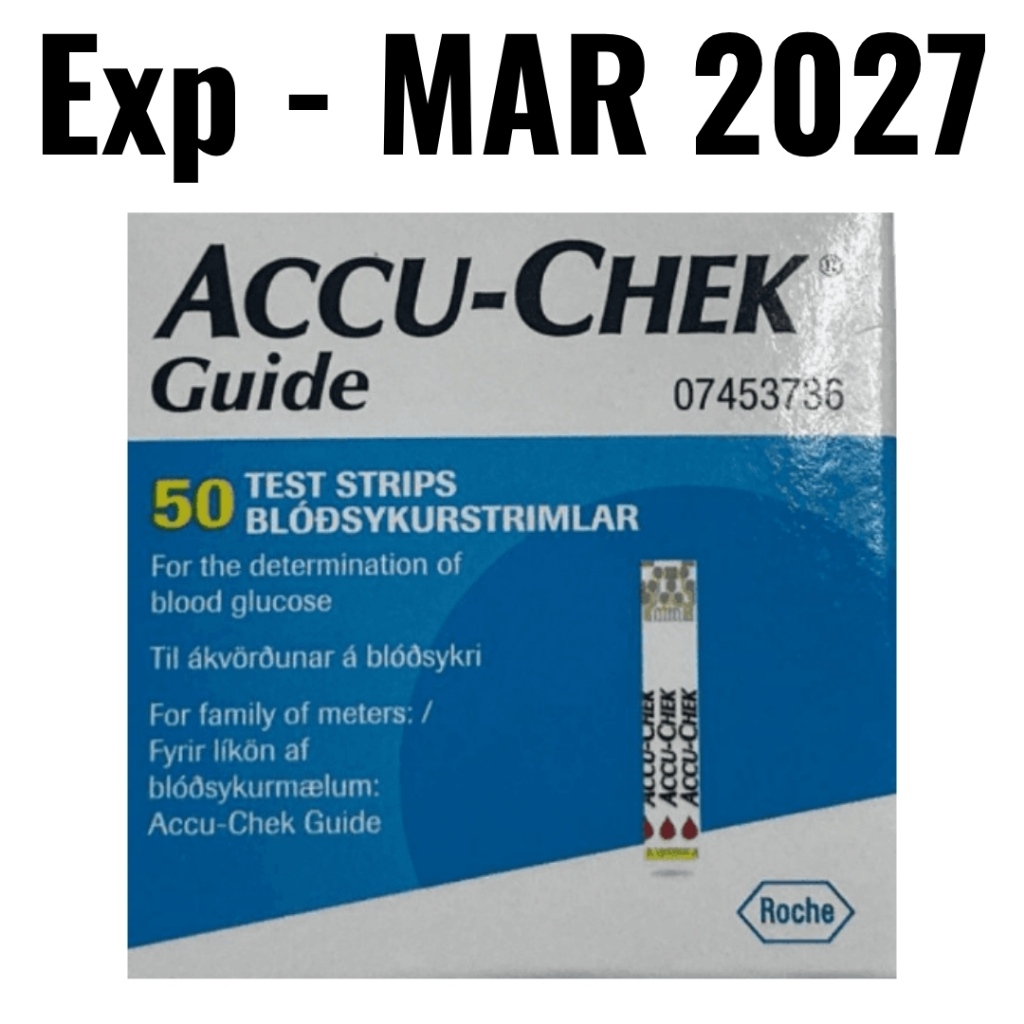 Accu Chek Guide 50s Test Strips Blood Glucose Sugar Test Kit diabetes ...