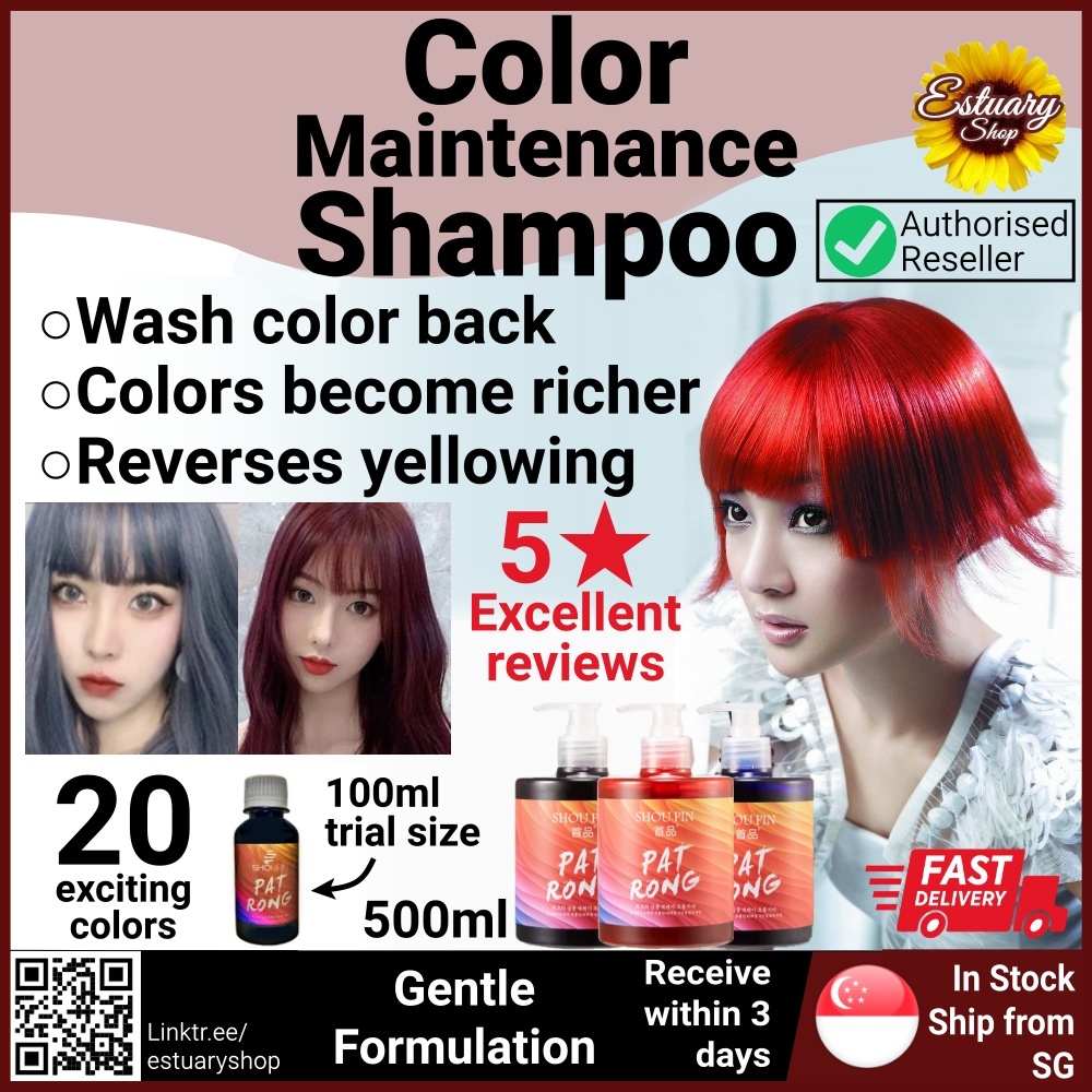 [SG Seller] Color Maintenance Shampoo 500ml 20 Colors Anti Yellow ...