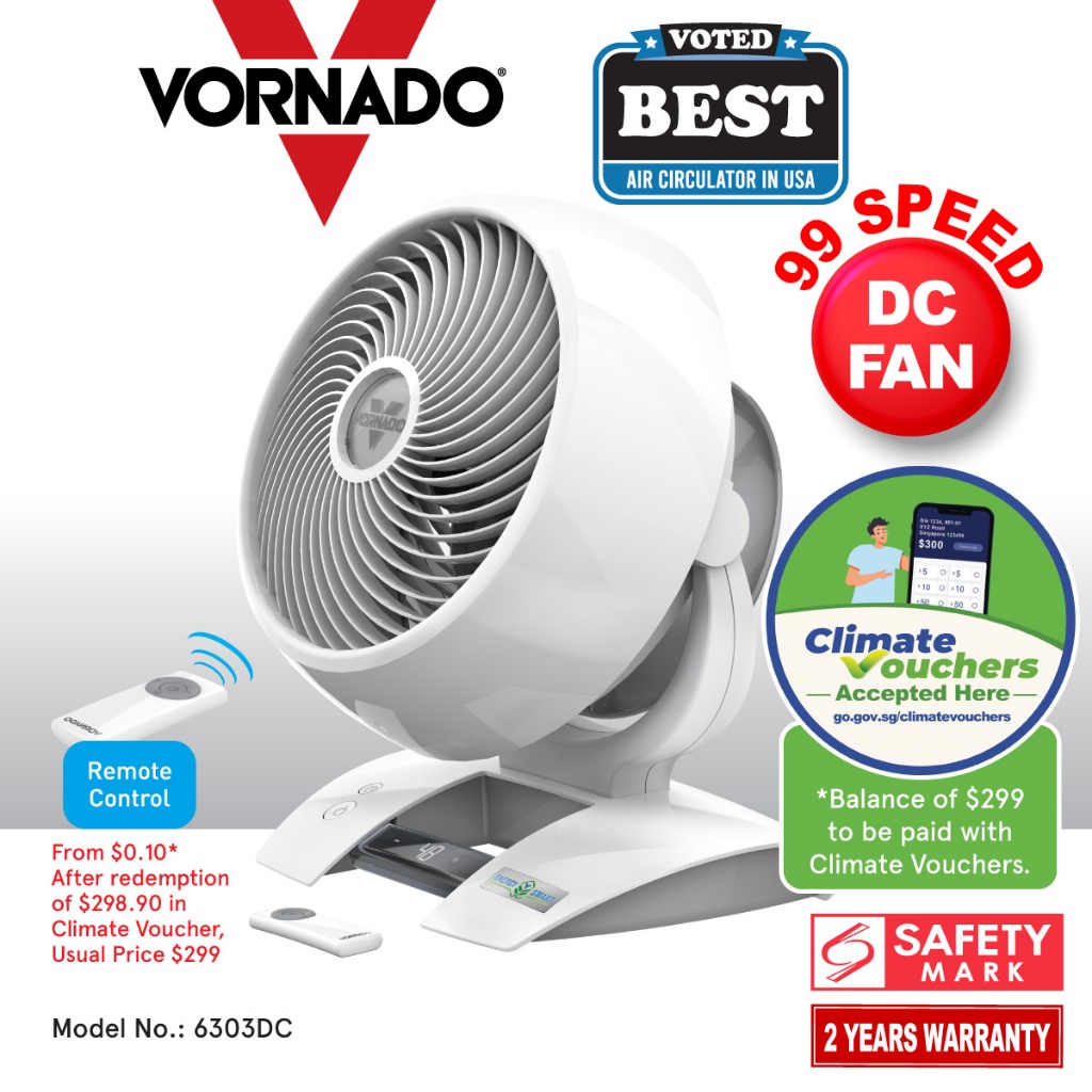 Vornado Energy Smart™ Air Circulator Fan– Remote Control, Vortex Action ...