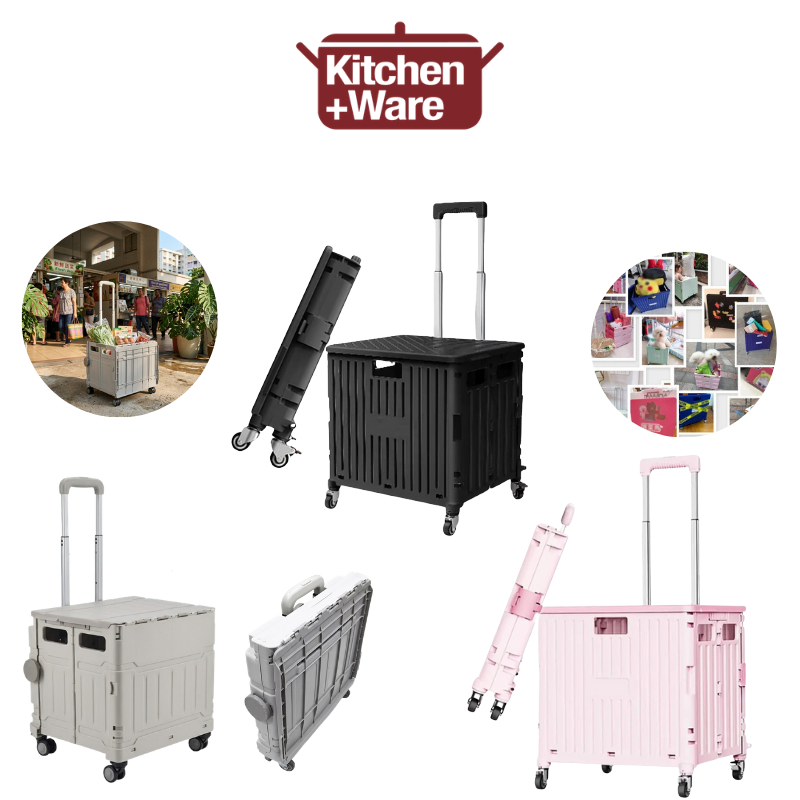 Market Trolley / Pack & Roll Foldable Trolley 70L/45L / Folding ...