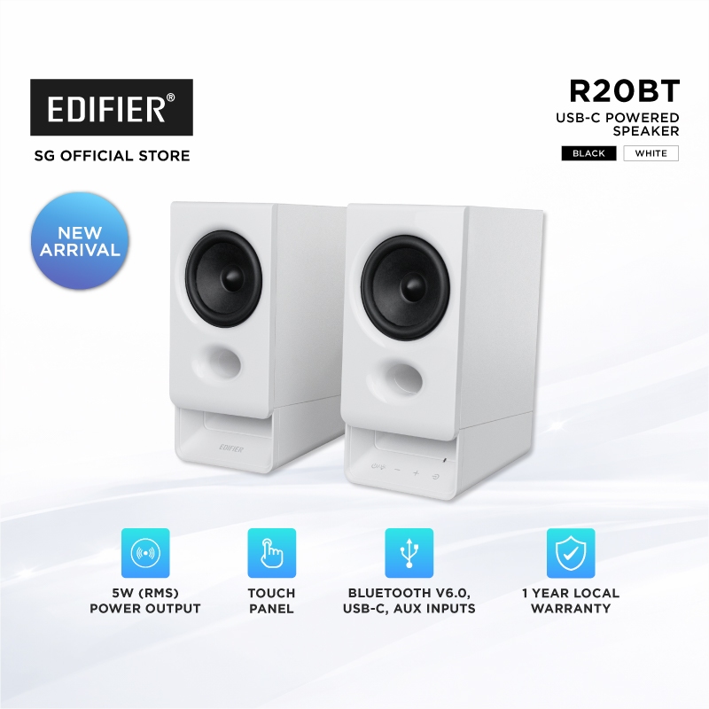 EDIFIER R20BT USB-C Multimedia Bluetooth Speaker with RGB Lighting ...
