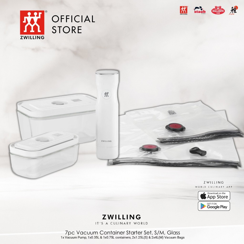 ZWILLING Fresh & Save Vacuum Starter Set with Pump & Bags Set of 7