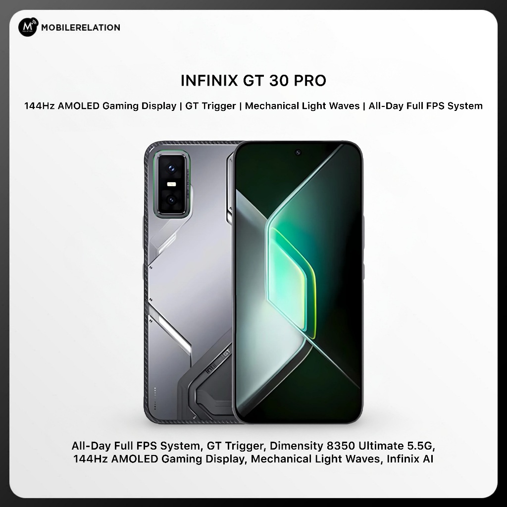 INFINIX GT 30 Pro 5G 24GB(12+12)RAM | Dimensity 8350 Ultimate 5G | Warranty  by INFINIX MY