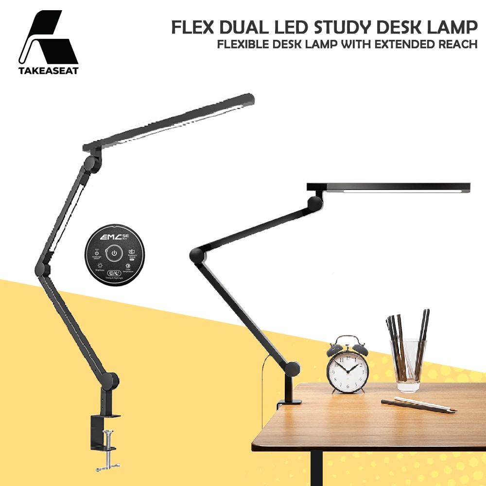 FLEX Dual LED Study Desk Lamp ★ Dimmable Lamp ★ Foldable Lamp ★ Swing ...