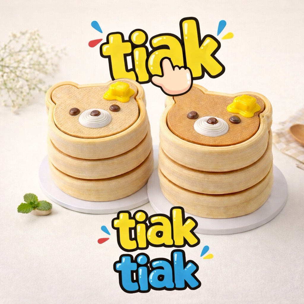 [SG] Cute Bear Pancake Clicker | 3D Printed Fidget Toy | Stress Relief ...
