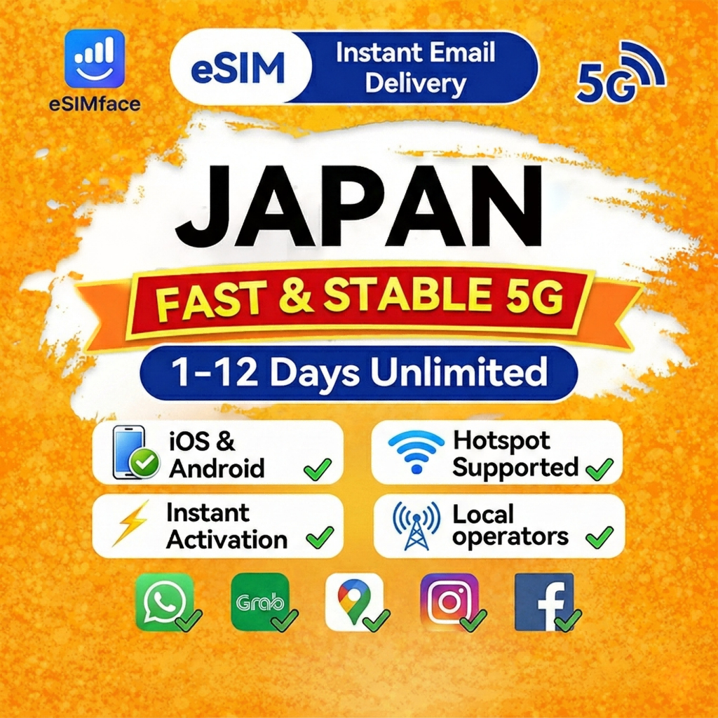 Japan eSIM 5G High-Speed Data | 1–12 Days Daily 500MB–3GB | Unlimited ...