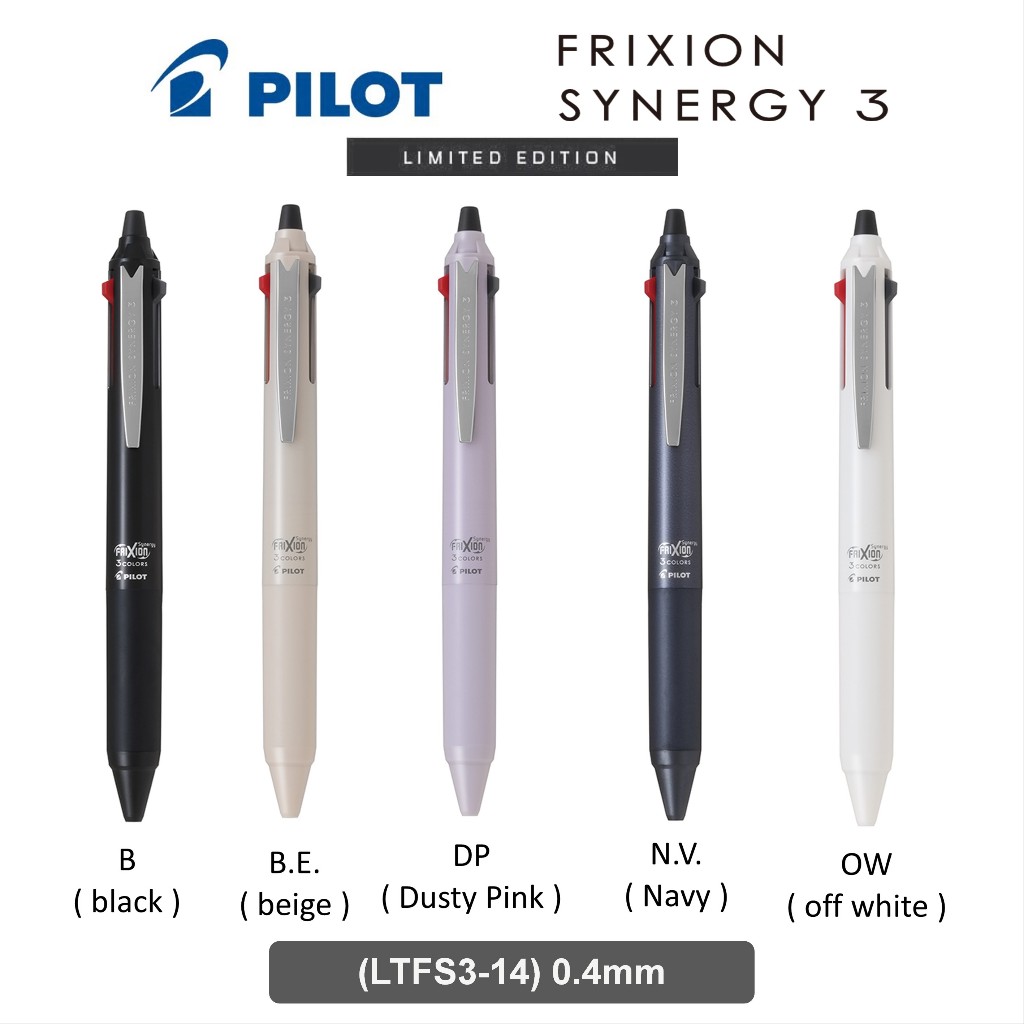 Pilot Frixion Synergy 3, Multi Color Pen 3C 0.4mm LTFS3-14 Domestic Set ...