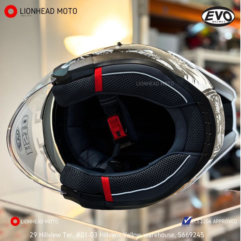 EVO RS10 MOTORCYCLE HELMET SUNVISOR ECE 2206 APPROVED SG SELLER