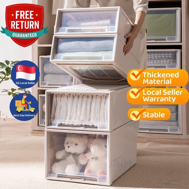 NDD Drawer Type Stackable Storage Drawer Plastic Container Storage Box ...