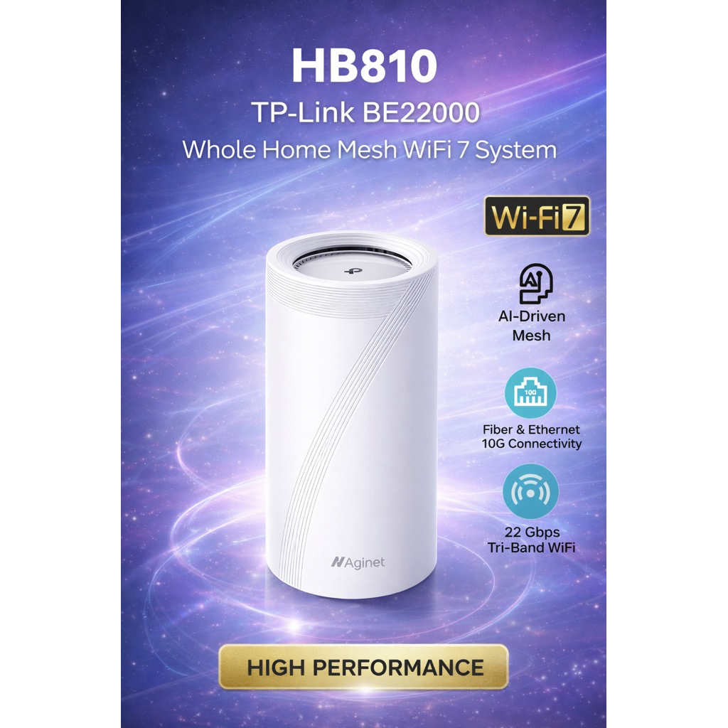 TP-Link HB810 (SGST) Tri-Band BE22000 AP System Router, Ultra-Fast ...