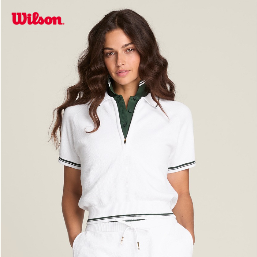 Wilson Women Short Sleeve Sweater Tennis Polo - WW00585511WTA | Shopee ...