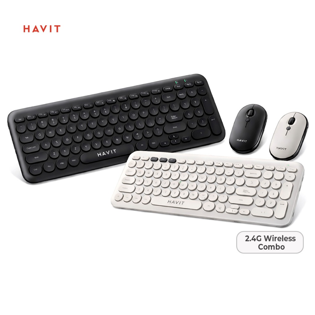 Havit Wireless Keyboard & Mouse Combo | 2.4G USB | Silent Keys | 1600 ...