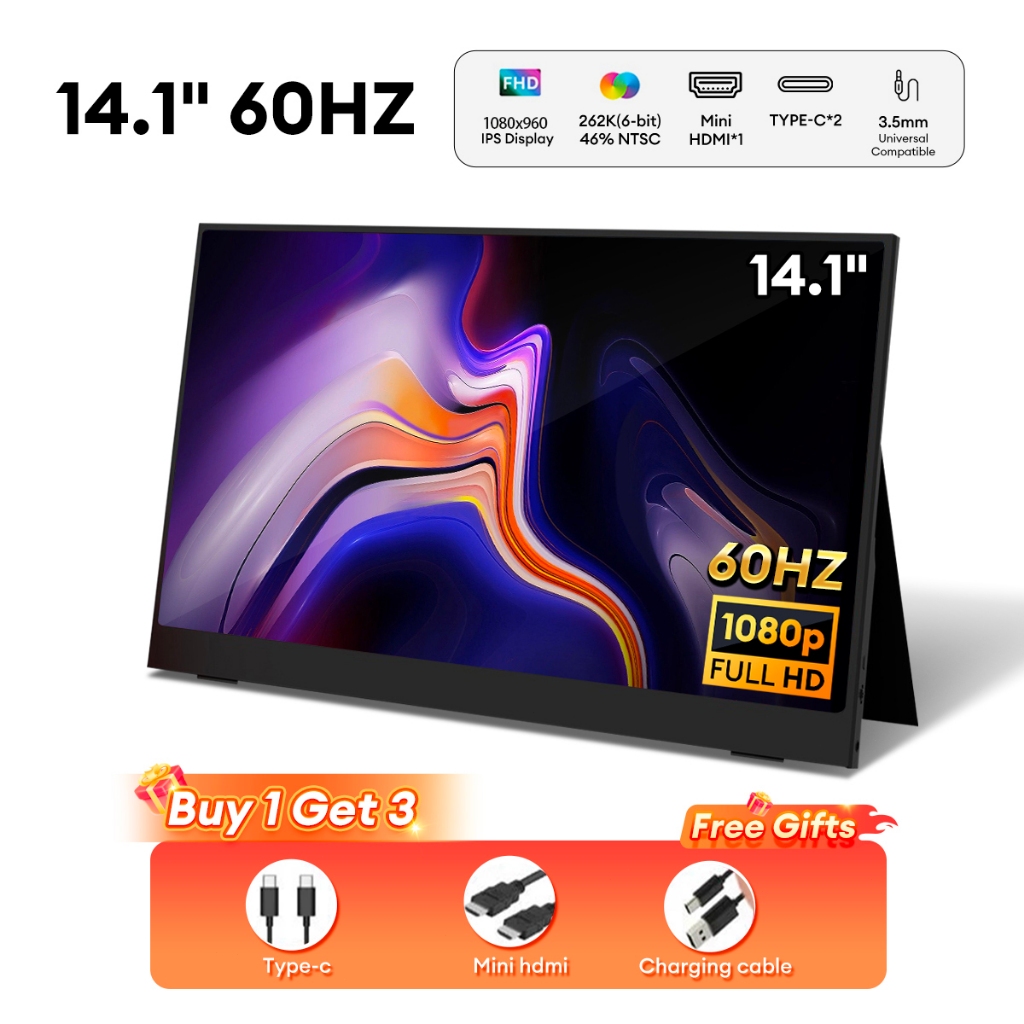 Portable Monitor1080P FHD with USB C HDMI Monitor Extension Screen for ...