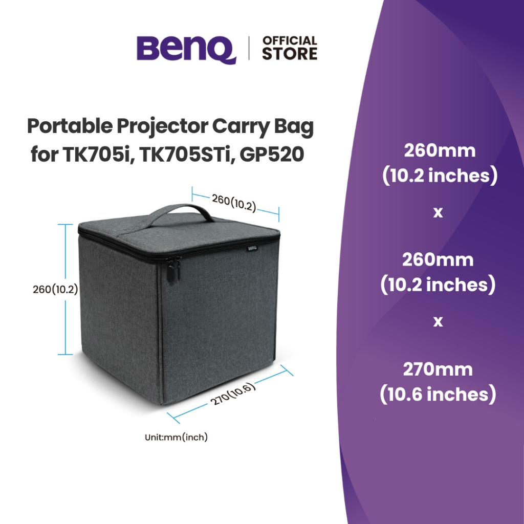 BenQ Home Entertainment Projector Carry Bag for TK705STi, TK705i, GP520 ...