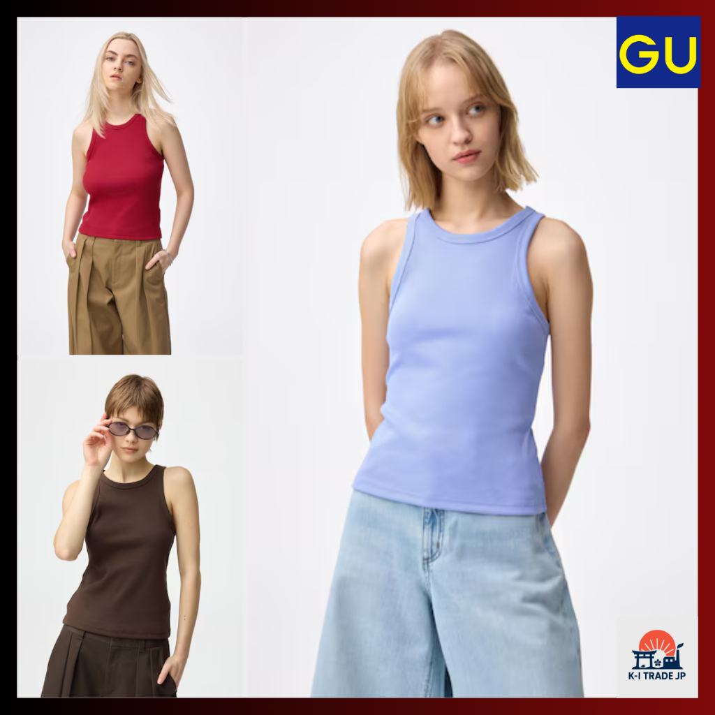 GU Rib Tank Top OS+EC, Women's,, Direct from Japan | Shopee Singapore