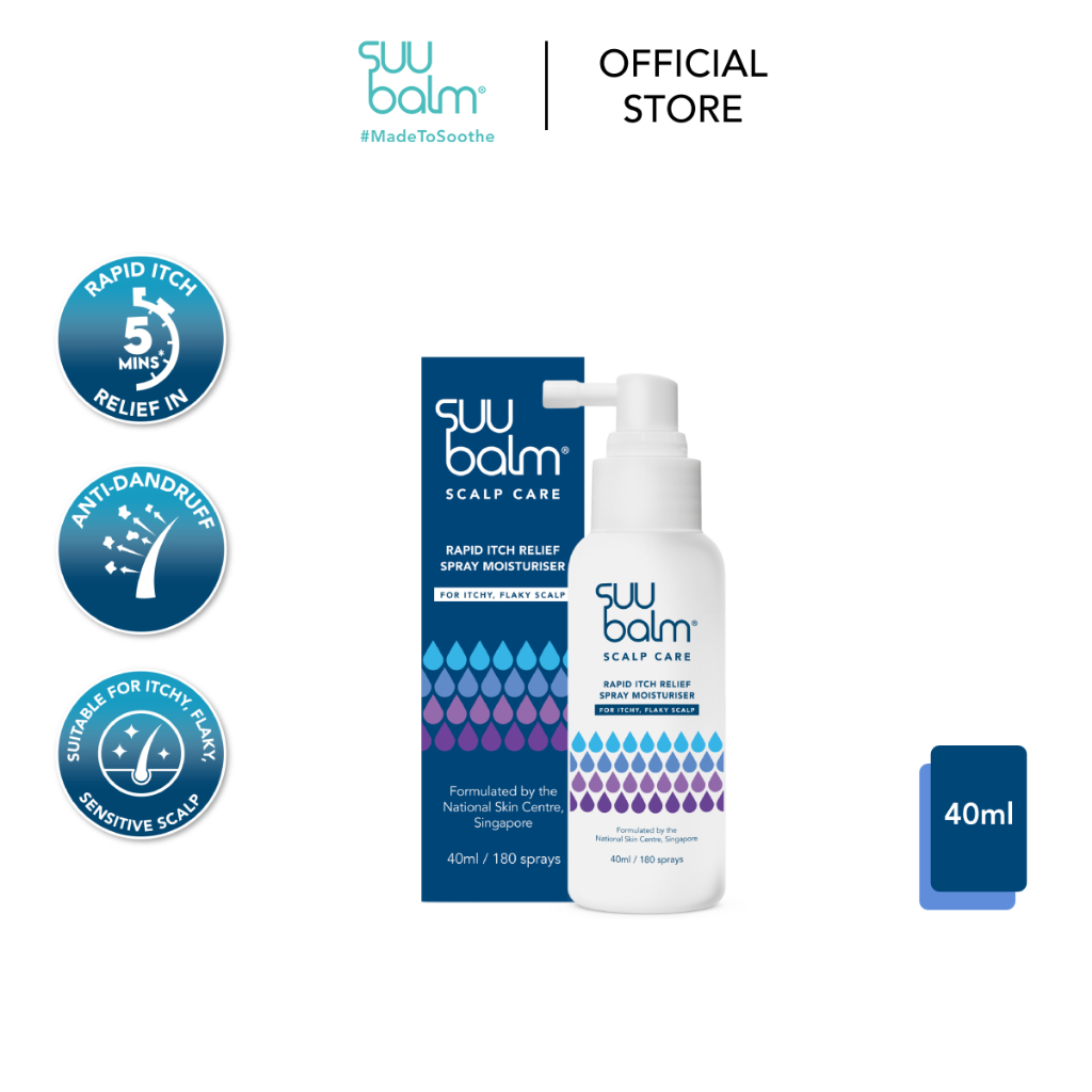 [Travel Size] Suu Balm Rapid Itch Relief Scalp Spray Moisturiser 40ml ...