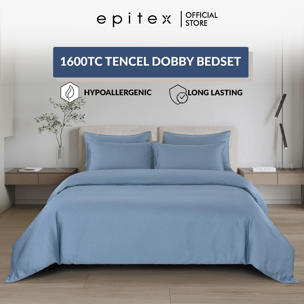 Epitex 100% Tencel Dobby 1600TC Bedsheet With Quilt Cover | Bed Sheet ...