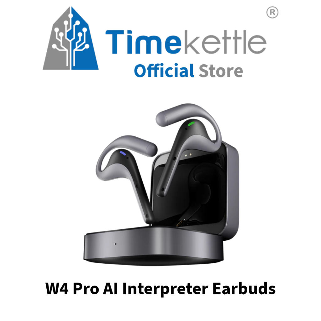 TimeKettle W4 Pro AI Interpreter Earbuds | Shopee Singapore