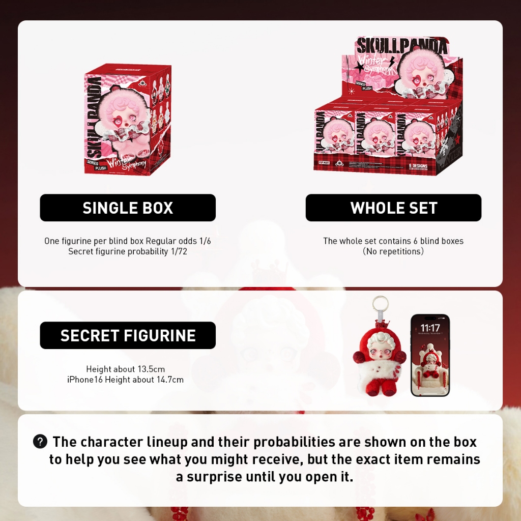 POP MART SKULLPANDA Winter Symphony Series Plush (Whole Set