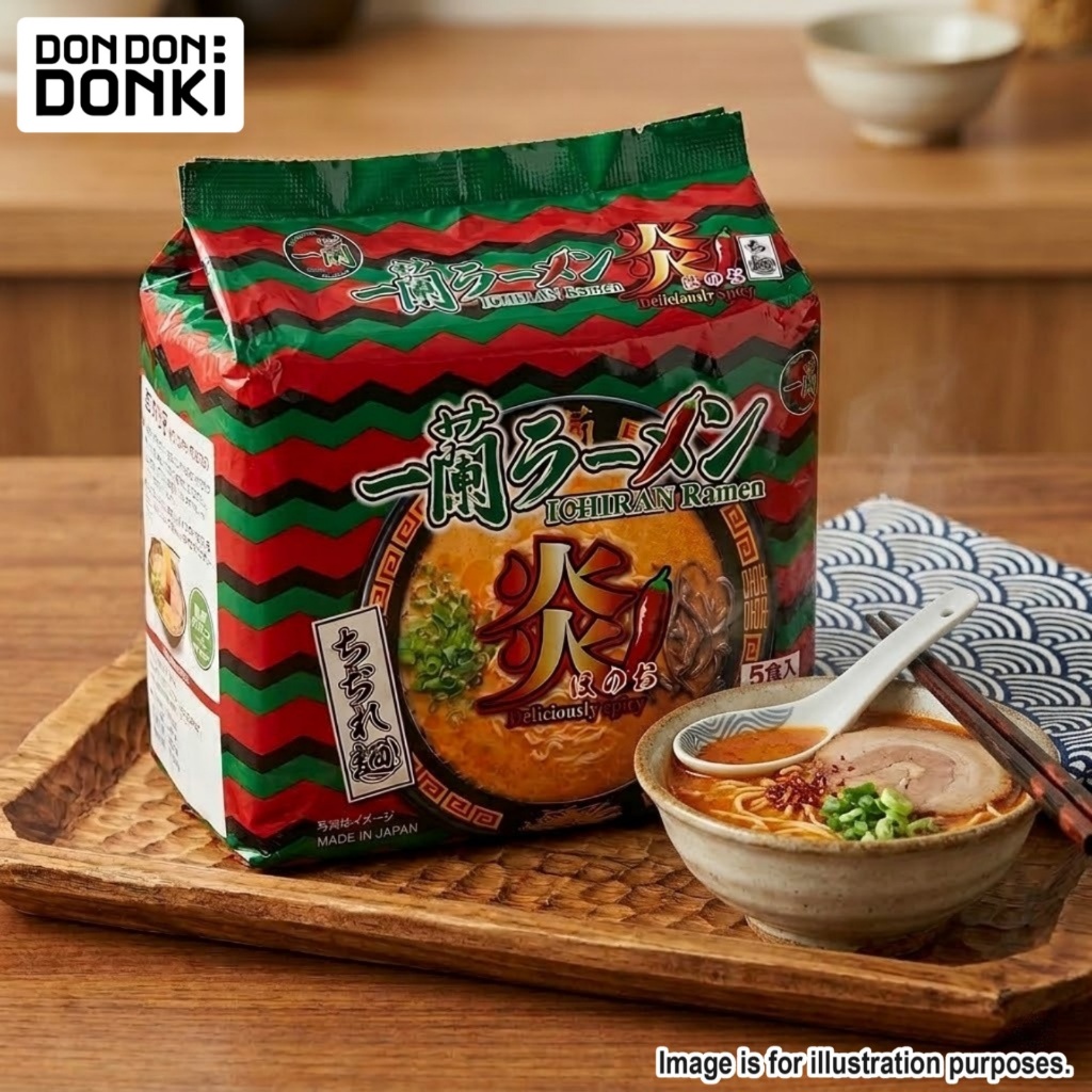 [DONKI]Ichiran Ramen Curly Spicy Noodles 5P | Shopee Singapore