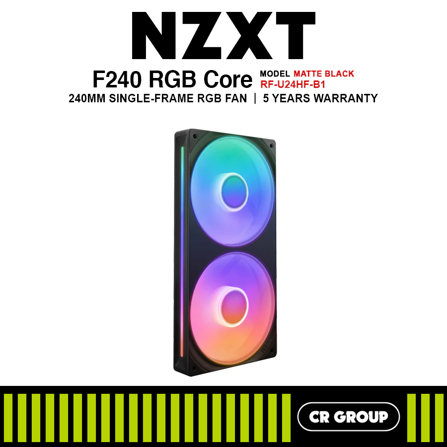 NZXT F240/F360 RGB Core Single-Frame RGB Fan (5Yrs Warranty) | Shopee ...