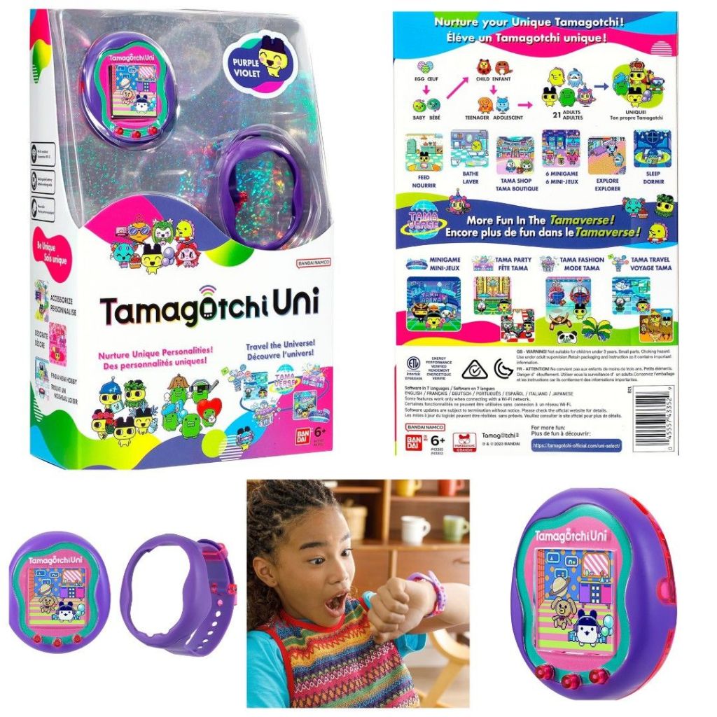 Bandai Tamagotchi Uni Pink or Purple Model Toy for Children from 6