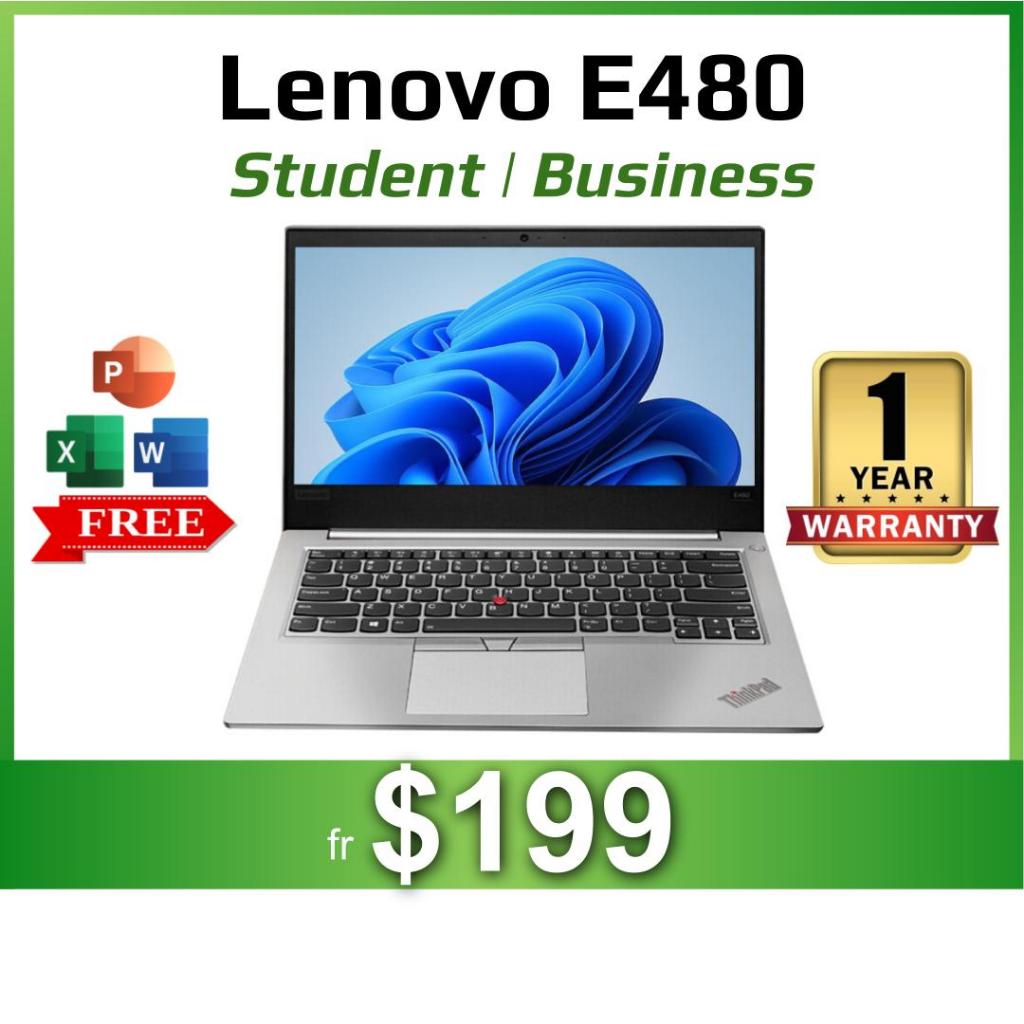 Refurbished] Lenovo ThinkPad E480 | 14 Inch i7 Laptop | 7th Gen