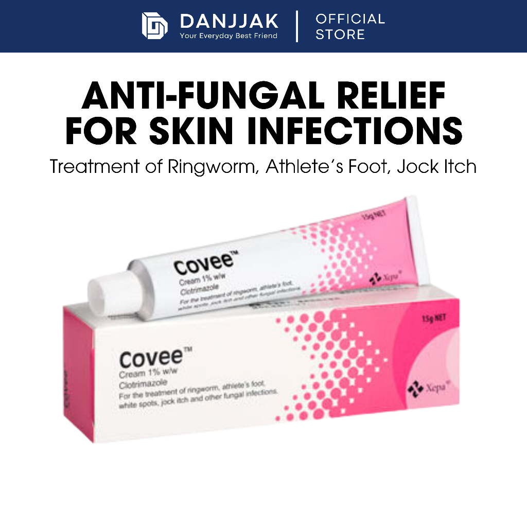 Covee Anti-Fungal Clotrimazole Cream (Treatment of Ringworm, Athlete’s ...