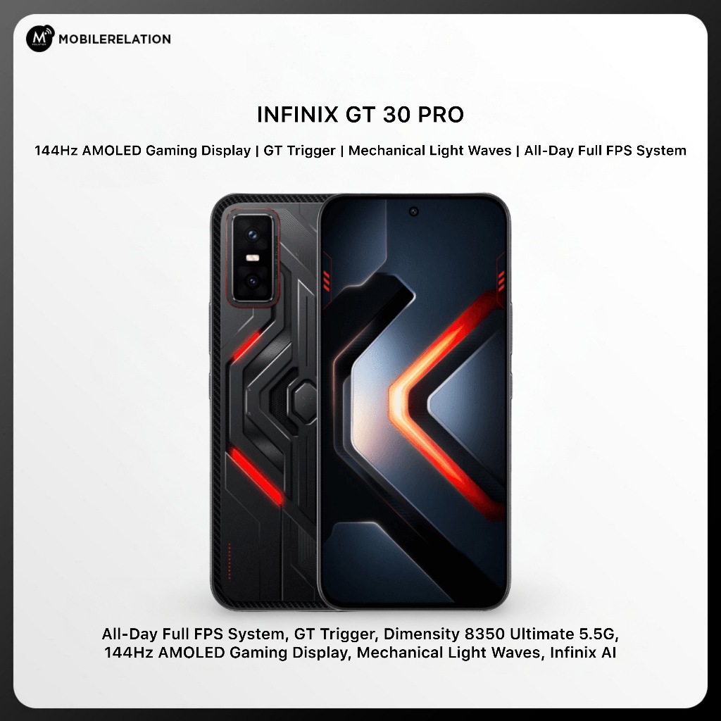 INFINIX GT 30 Pro 5G 24GB(12+12)RAM | Dimensity 8350 Ultimate 5G | Warranty  by INFINIX MY