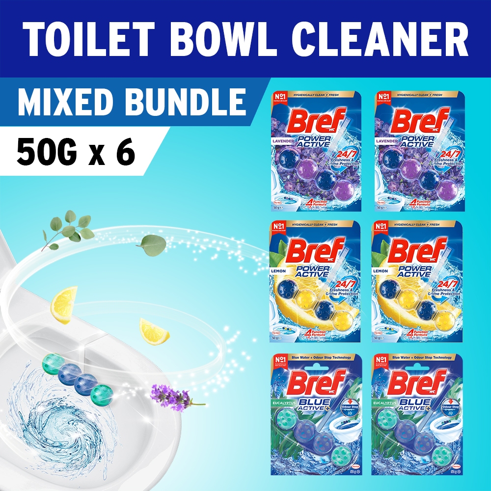 [Mixed Bundle] 6 x Bref Power Active Automatic Toilet Bowl Cleaner - 2 ...