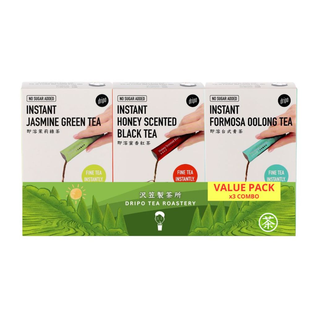 DRIPO Taiwanese Fine Tea Value Pack x3 Combo Formosa Oolong Tea ...