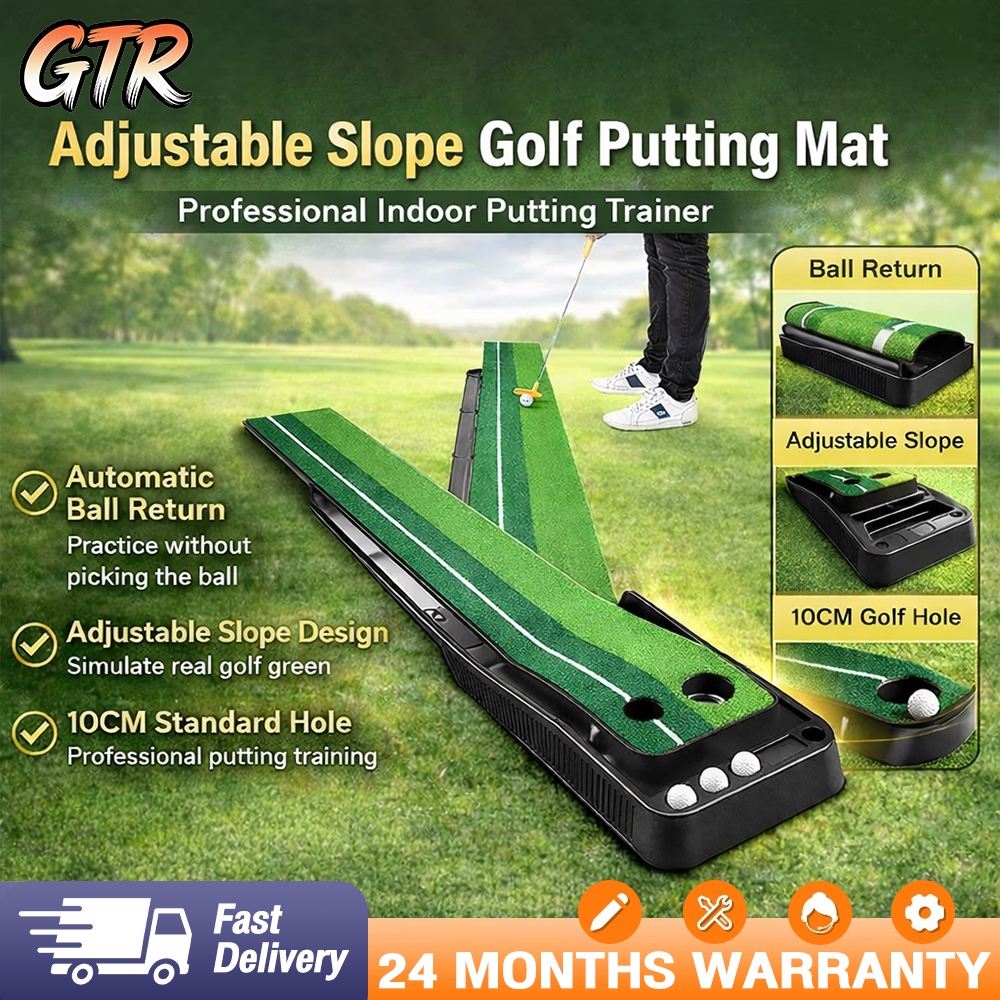 Golf putter trainer Classic 3m golf putting mat with automatic ball ...