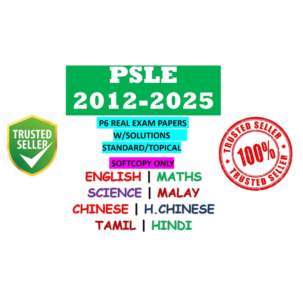 P6 REAL PSLE EXAM PAPERS W/SOLUTIONS (2012-2025) | Shopee Singapore