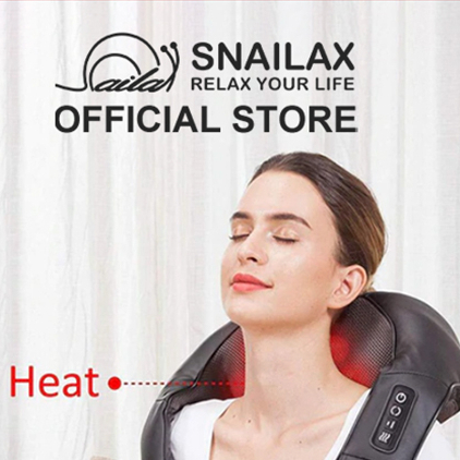 SNAILAX SL-632NC Cordless Shiatsu Neck, Shoulder & Back Massager with ...