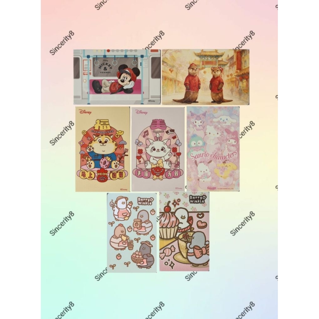 Berry Winkle/Sanrio/Chinatown Otter/Disney Mickey & Marie & Clawhauser ...