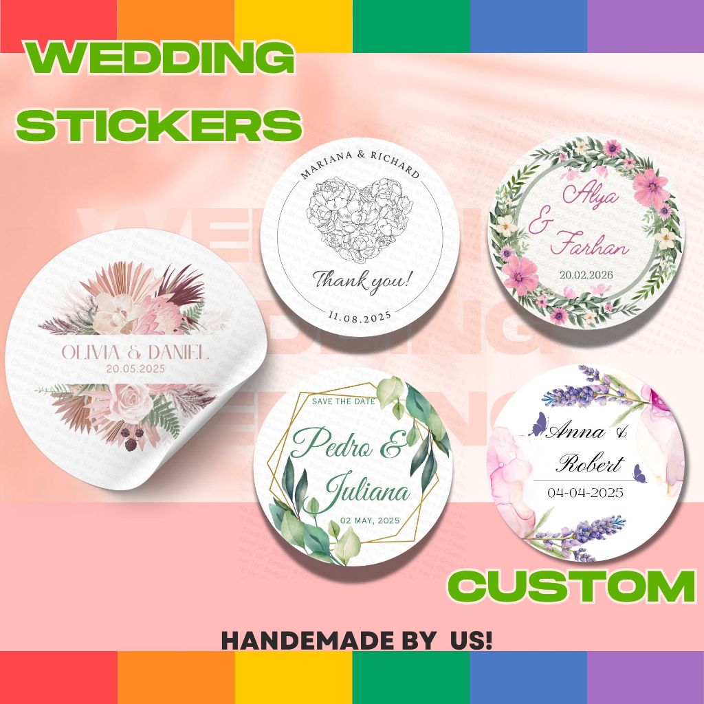 SG Seller| Personalized Wedding Stickers Customized For Wedding Thank ...