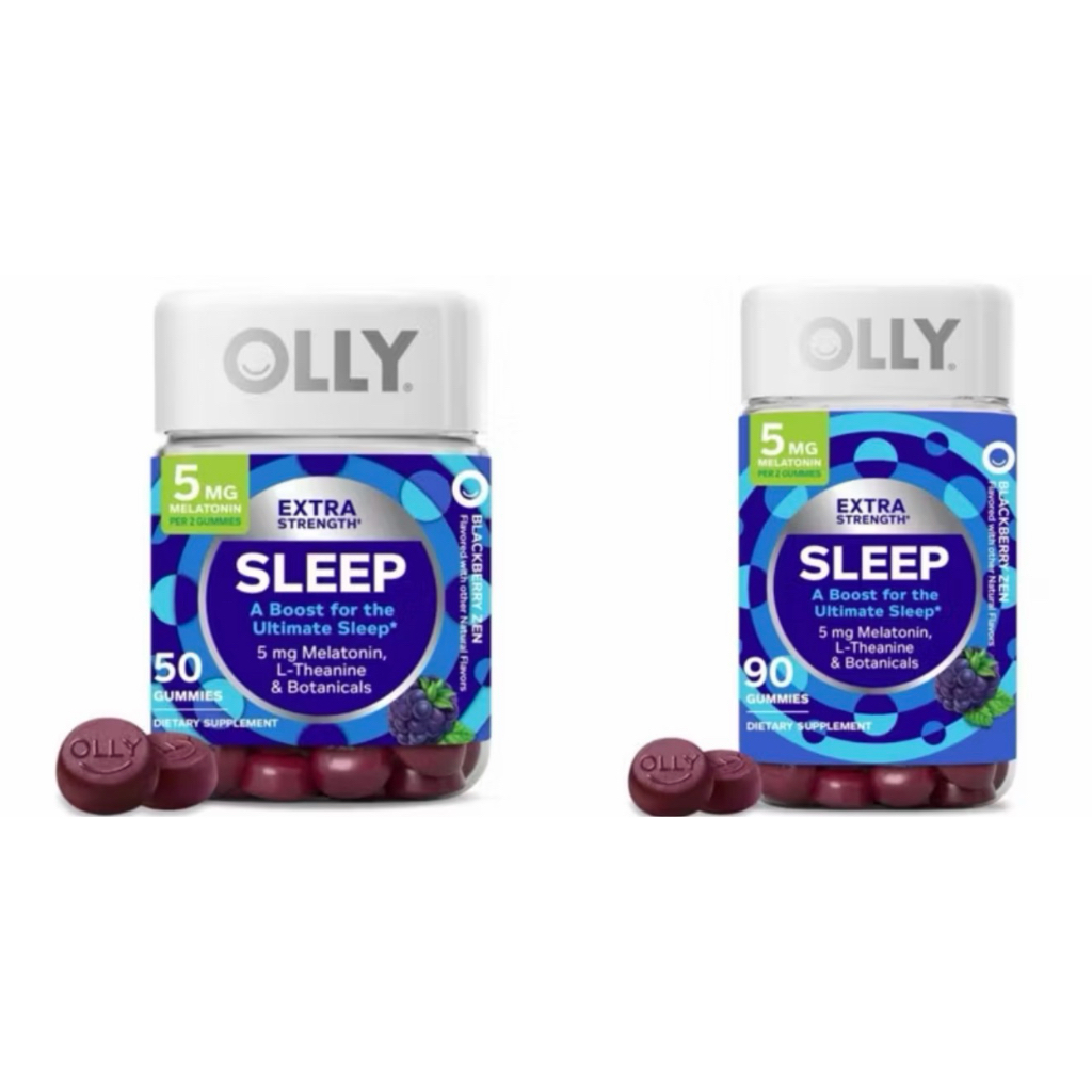 Olly Extra sleep gummies, blackberry, 50 / 90 gummy bottle | Shopee ...