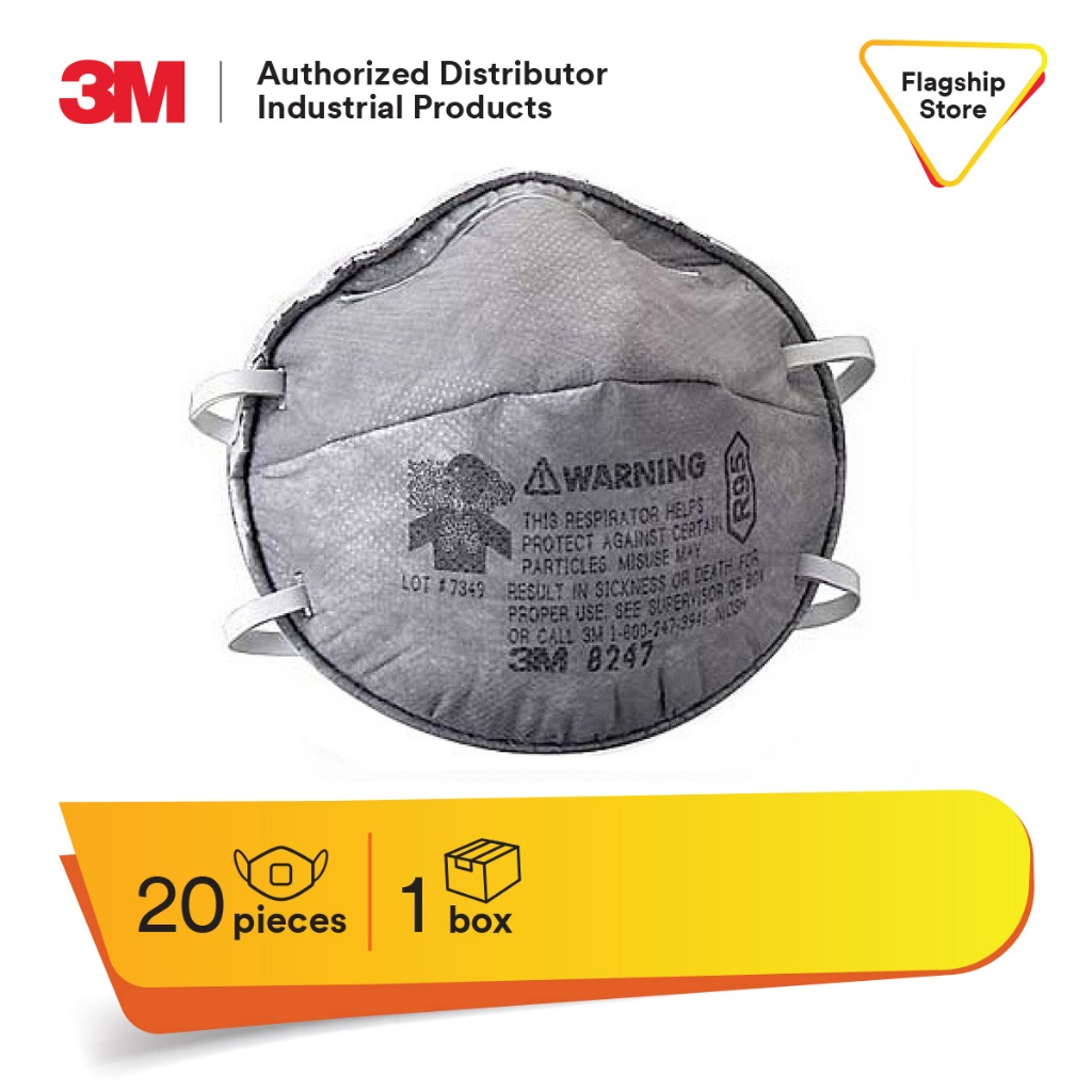 3M Particulate Respirator 8247, GP2/R95 with Nuisance Level Organic ...