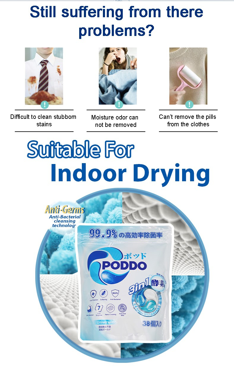 228 Pods 15g Poddo Bio Enzyme Laundry Capsules Refill 6 Packs | Shopee ...