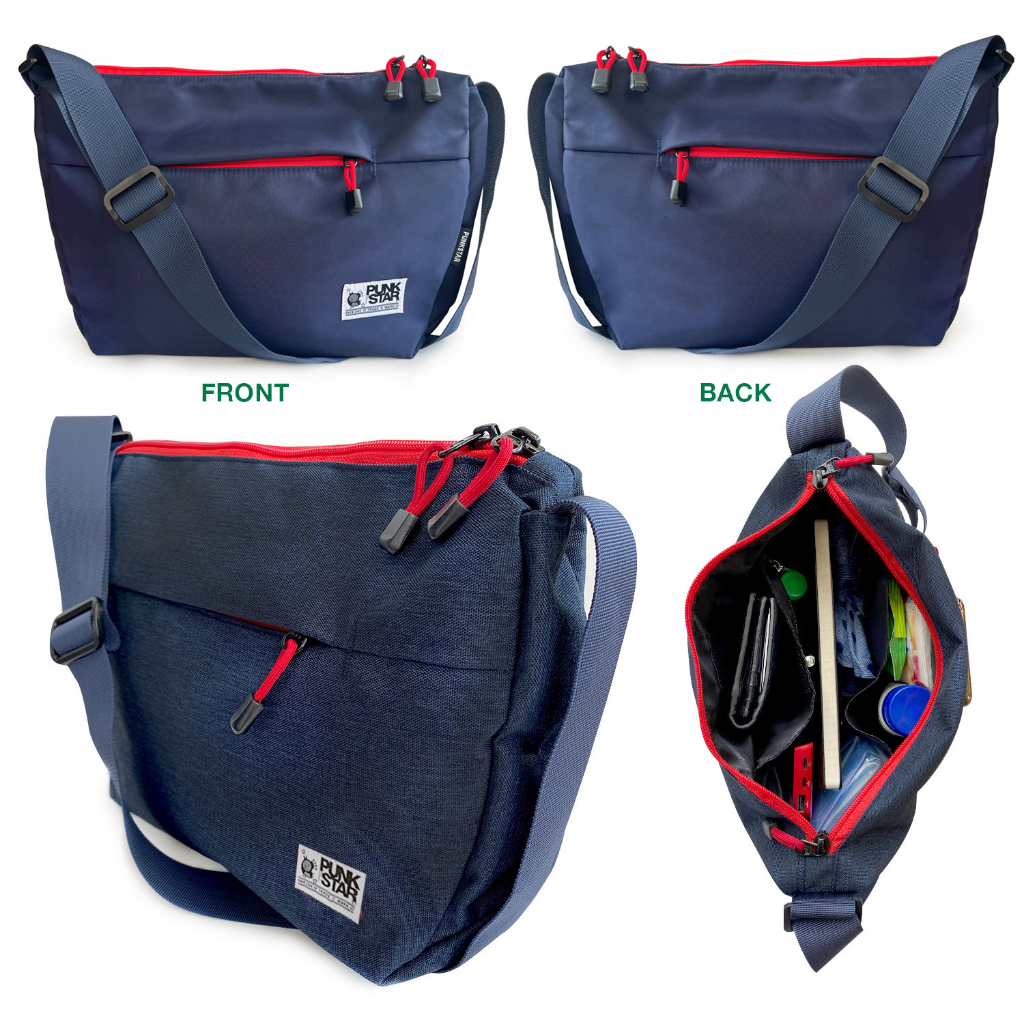 PUNKSTAR Water Repellent Lightweight Multi Pockets Casual Sling