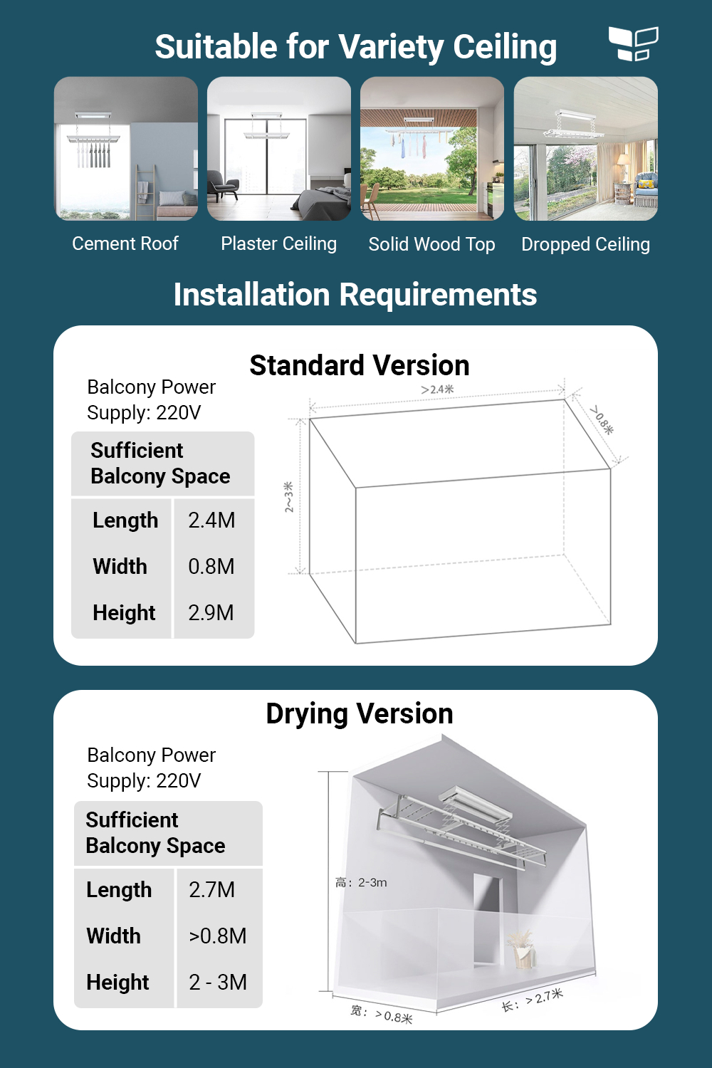 【2 YEAR WARRANTY】Xiaomi Mijia Smart Intelligent Clothes Dryer 1S Smart ...