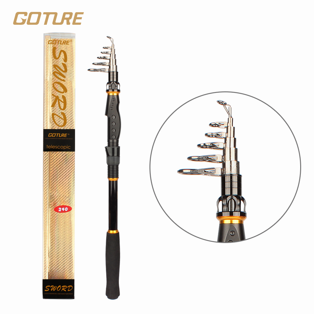 Goture SWORD Telescopic Fishing Rod Carbon 2.1M-3.6M Sea Boat