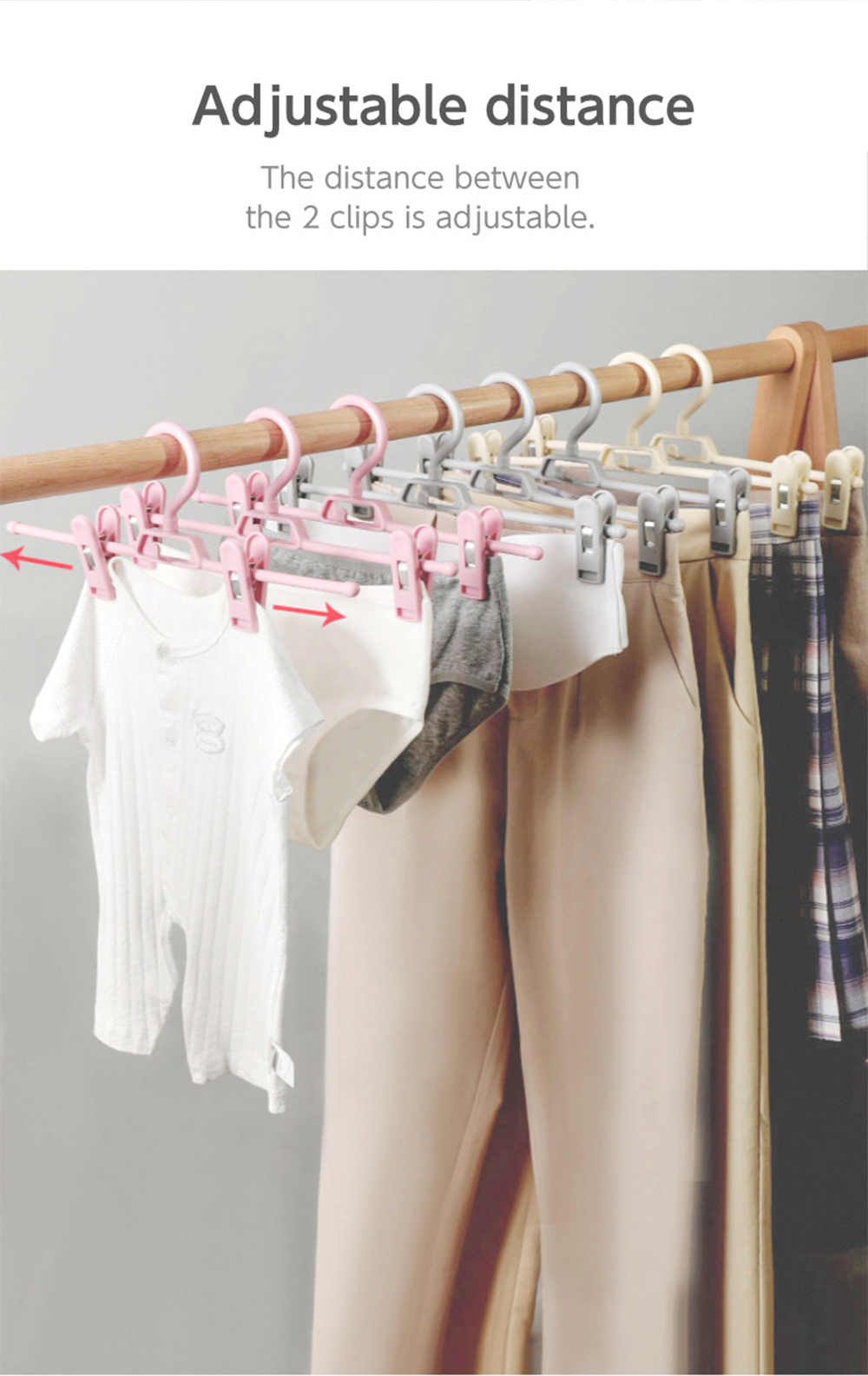 [10pcs] Multi-purpose Non-Marking Pants Rack Magic Trousers Hanger Non ...