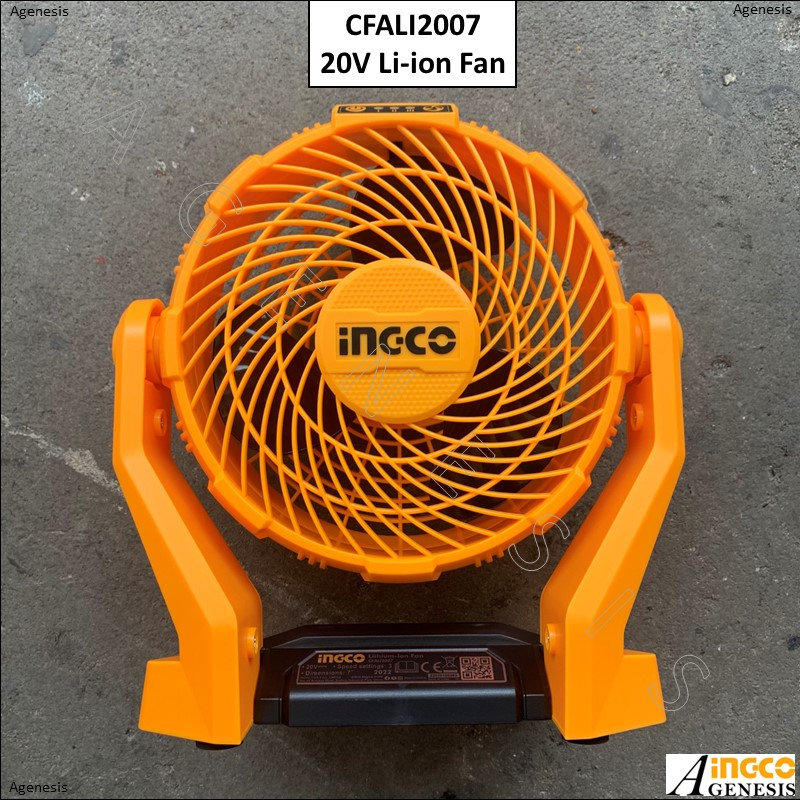 INGCO CFALI2007 20V Lithium-ion Fan - Compact Cooling, 7 Diameter