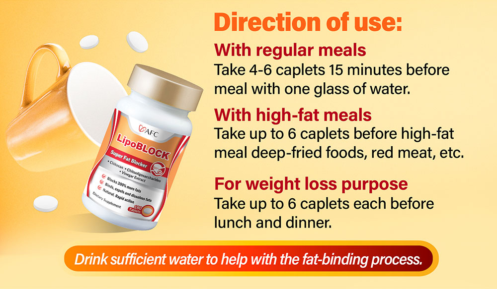 [2 Boxes] AFC LipoBlock Block Fats & Calories for Healthy Natural ...