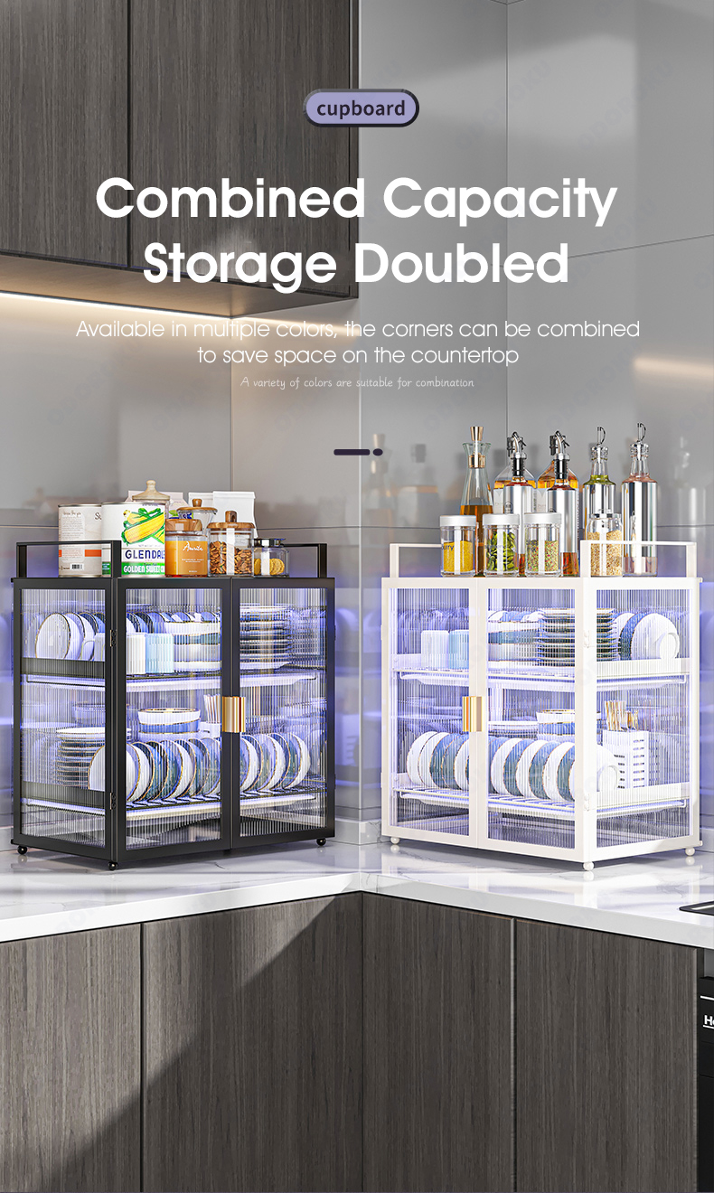 ODOROKU 1/2/3 Tier Premium Luxury Cabinet Dish Rack with Doors and ...