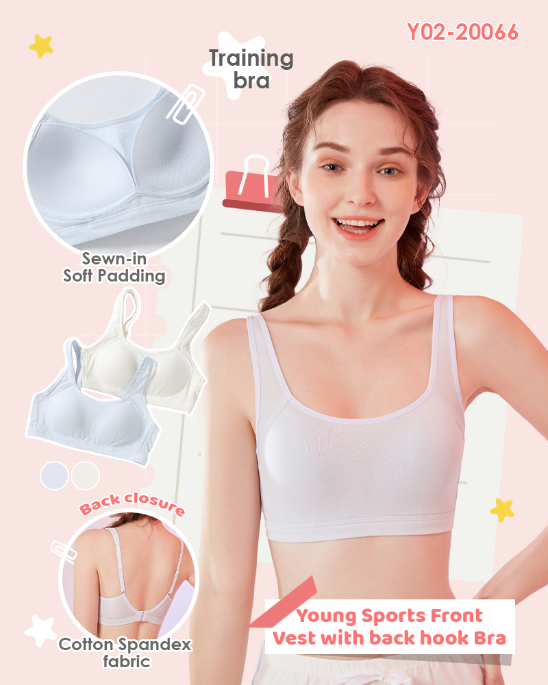 6-12 Year Children Cotton Underwear Training Bra Detachable Vest Puberty  Girls Sport Bras Tube Top Breathable Lingerie