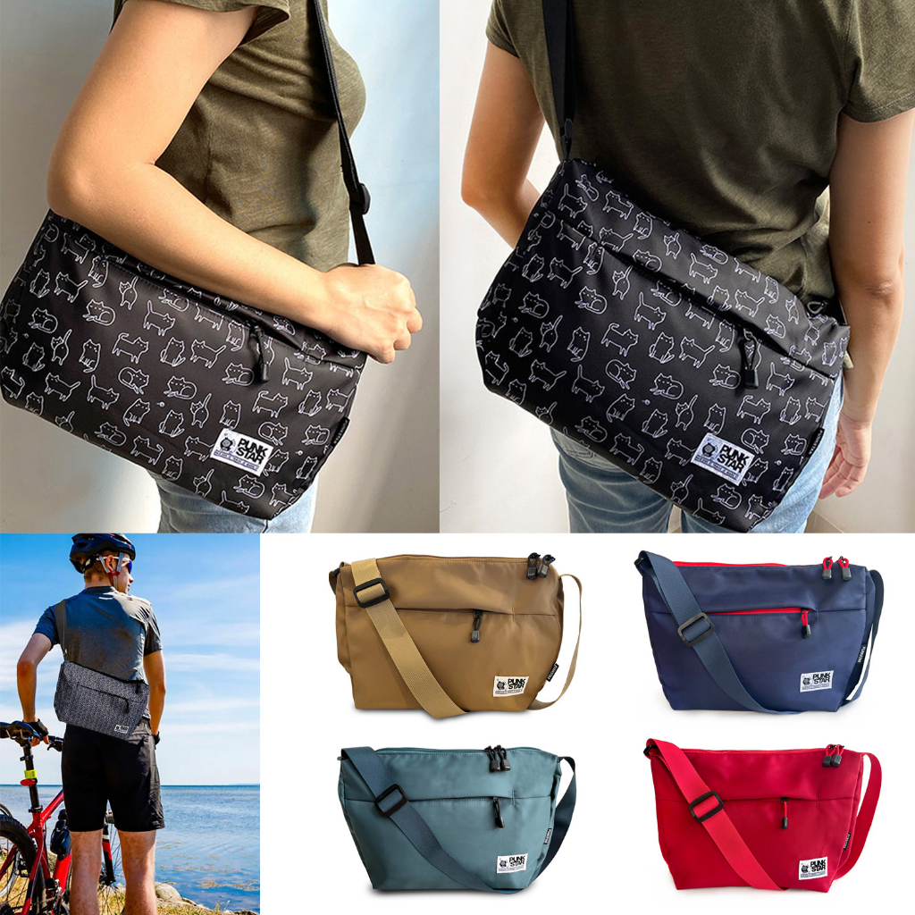 PUNKSTAR Water Repellent Lightweight Multi Pockets Casual Sling ...